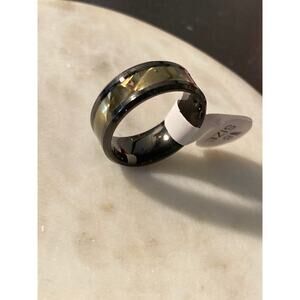 Men’s wedding band style ring stainless steel size 8